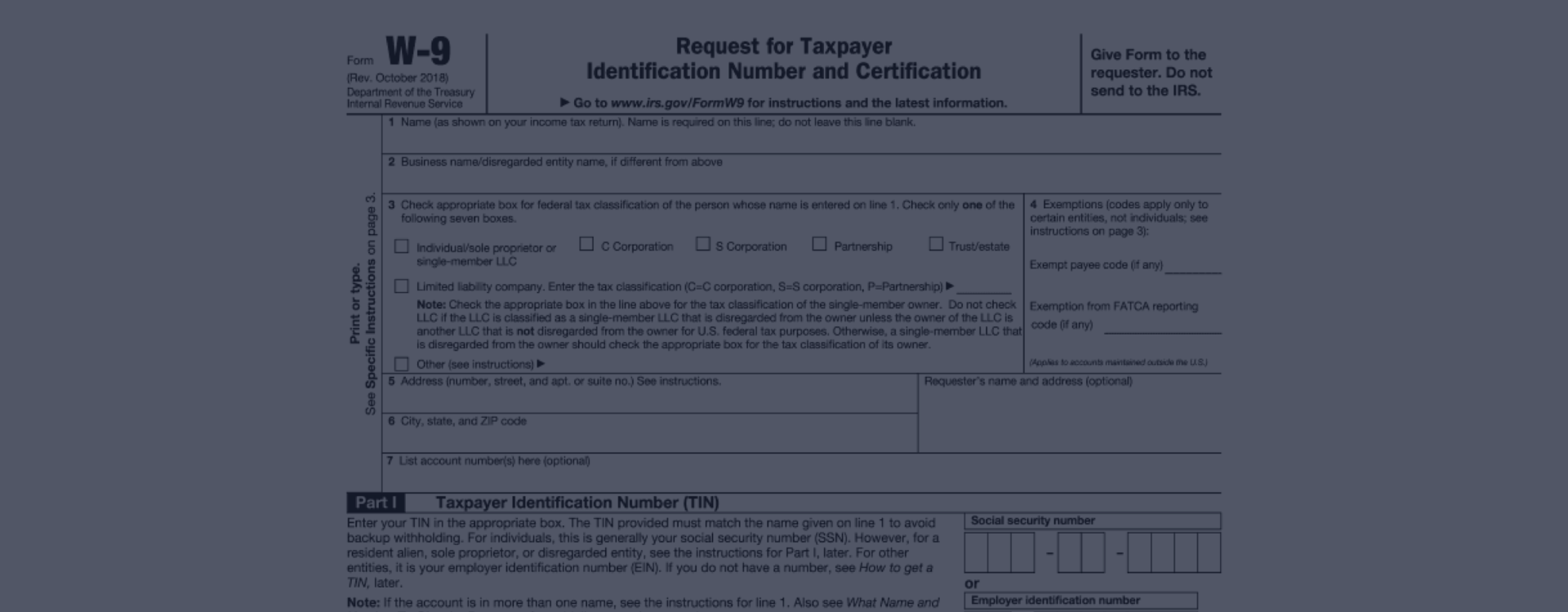 Form W9 ⮚ Printable IRS W9 Tax Form for 2024 Free Blank PDF for Print